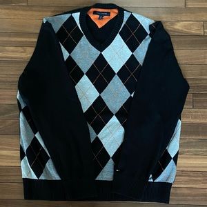 TOMMY HILFIGER COTTON ARGYLE PULLOVER SWEATER/MULTI COLOR/XL/TG/XG/RN 77806